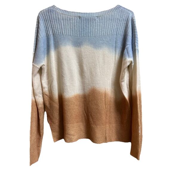 Skull Cashmere Women's Blue Beige Ombre Cashmere Long Sleeve Sweater - Size XS - Picture 5 of 6